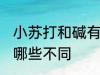 小苏打和碱有什么区别 小苏打和碱有哪些不同