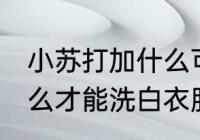 小苏打加什么可以洗白衣服 小苏打怎么才能洗白衣服