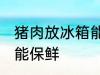 猪肉放冰箱能保鲜吗 猪肉放冰箱能不能保鲜