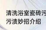 清洗浴室瓷砖污渍妙招 清洗浴室瓷砖污渍妙招介绍