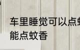 车里睡觉可以点蚊香吗 车里睡觉能不能点蚊香