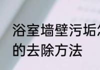 浴室墙壁污垢怎么去除 浴室墙壁污垢的去除方法
