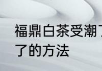 福鼎白茶受潮了怎么办 福鼎白茶受潮了的方法