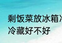 剩饭菜放冰箱冷藏好吗 剩饭菜放冰箱冷藏好不好